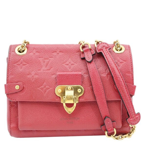 Louis Vuitton Vavin BB Monogram Empreinte Leather Shoulder Bag Red - Picture 1 of 14